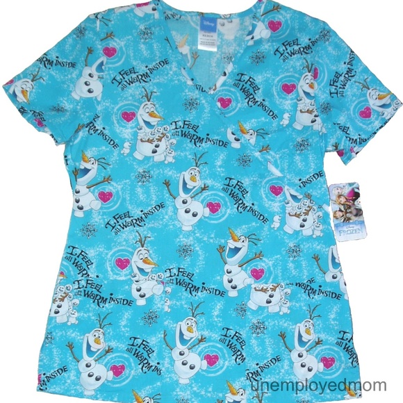 Disney Tops - Frozen Uniform Scrub Top Womens Nurse Medical NWT